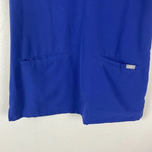 FIGS Technical Collection Royal Blue‎ V-Neck Scrub Top Women's Size S - Picture 3 of 8